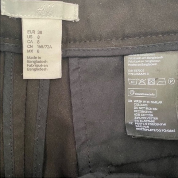 Women’s H&M Classic Black Crop Fit Slack Pants Size 8 - Picture 6 of 6